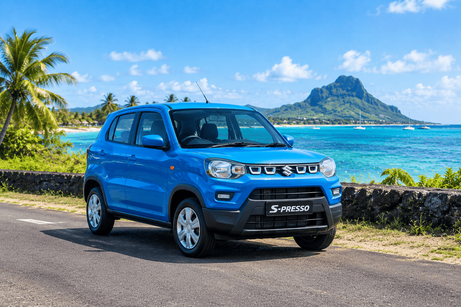 Suzuki S-Presso automatic rental car in Mauritius