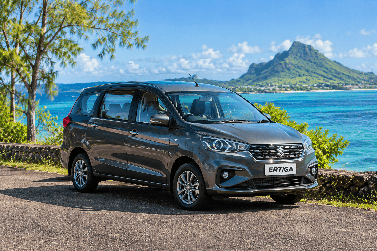 Suzuki Ertiga seven-seater rental car for family travel in Mauritius